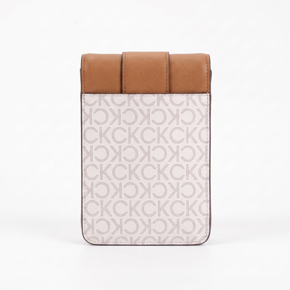 C-A-L-V-I-N K-L-E-I-N Phone BAG BROWN & WHITE MONOGRAM FOR WOMEN
