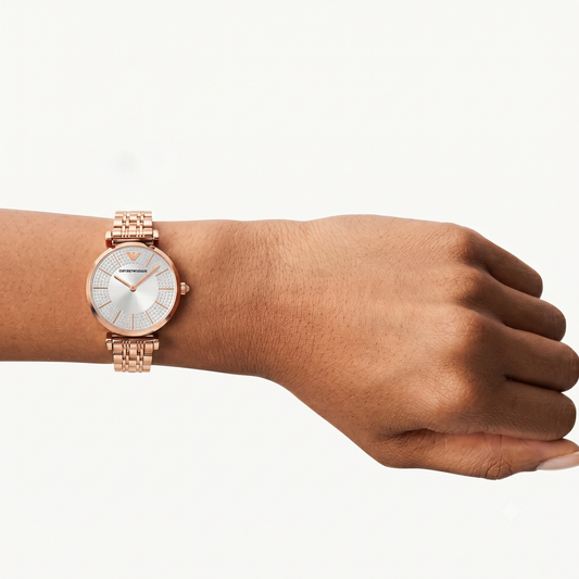 E.M-P.O.R-I.O A.R.M-A.N.I WATCH AR11446 ROSE GOLD FOR WOMEN