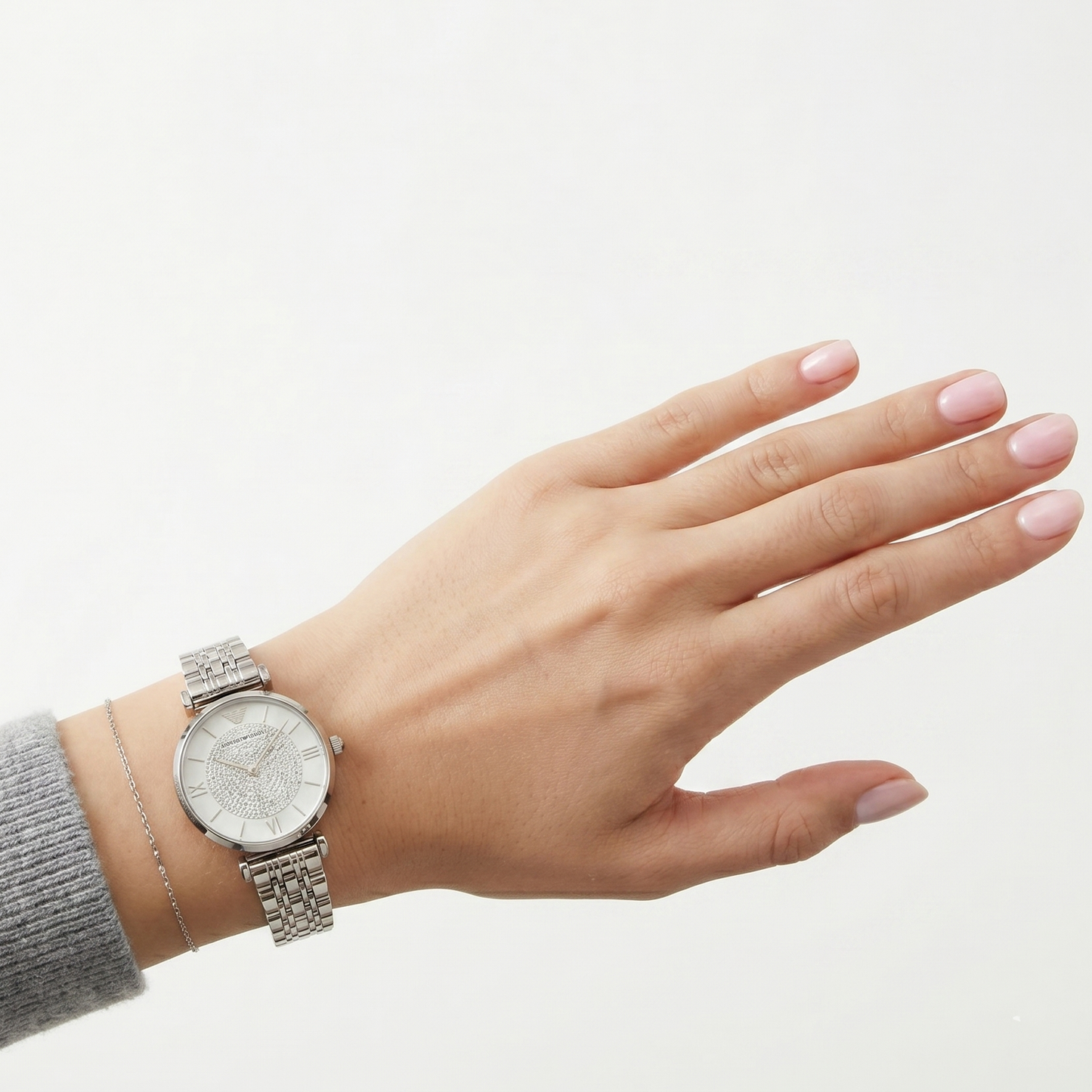 E.M-P.O.R-I.O A.R.M-A.N.I WATCH AR1925 SILVER FOR WOMEN