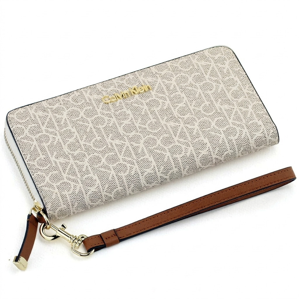 C-A-L-V-I-N K-L-E-I-N WALLET OFF WHITE MONOGRAM FOR WOMEN