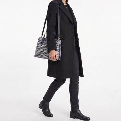 T.O.M-M.Y H.I.L.F-I.G.E.R CROSSBODY BAG NAVY MONOGRAM FOR WOMEN