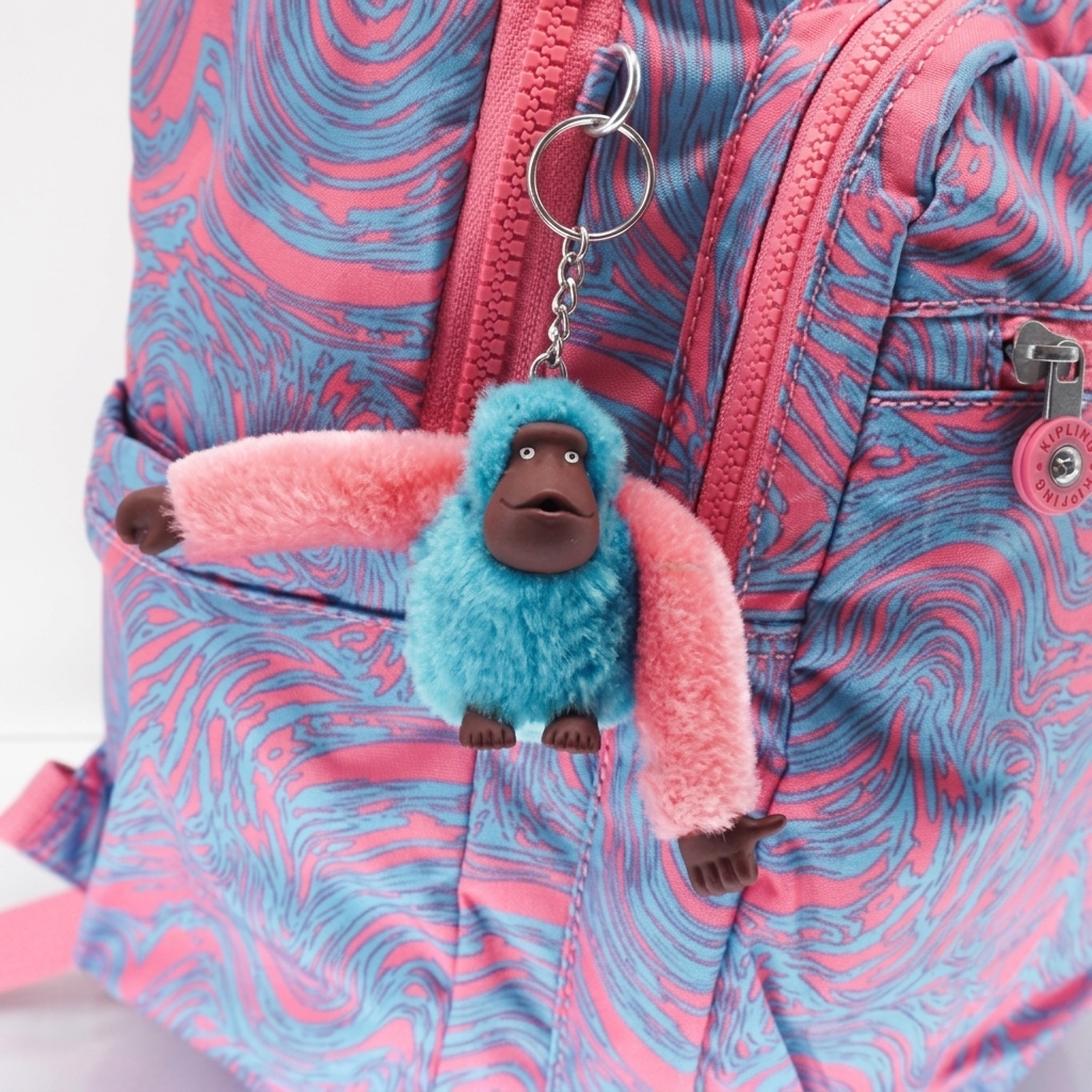 K.I.P.L.I-N.G BACKPACK KI5210 WAVY PINK BLUE