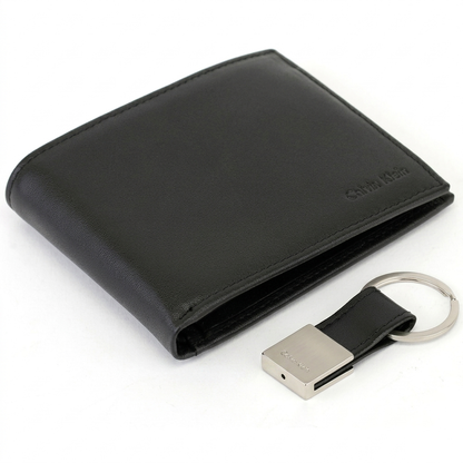 C-A-L-V-I-N K-L-E-I-N WALLET&KEY CHAIN BLACK FOR MEN