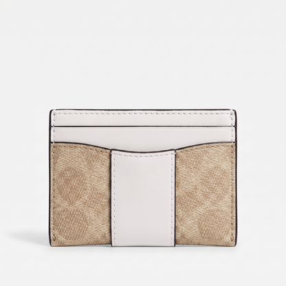 C-O-A-C-H CARDHOLDER CBY80 OFF WHITE&BEIGE FOR WOMEN
