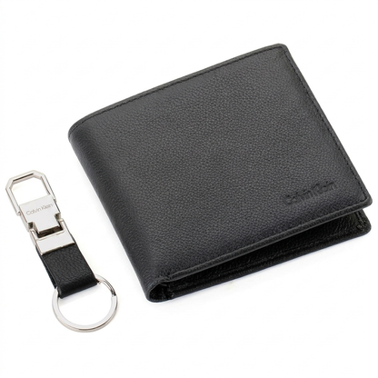 C-A-L-V-I-N K-L-E-I-N WALLET&KEY CHAIN BLACK FOR MEN