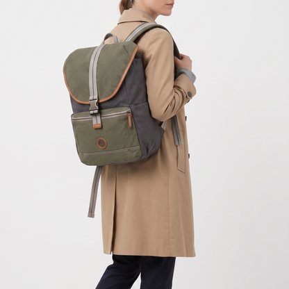 K.I.P.L.I-N.G BACKPACK GREEN(AGED KHAKI)&GREY FOR WOMEN