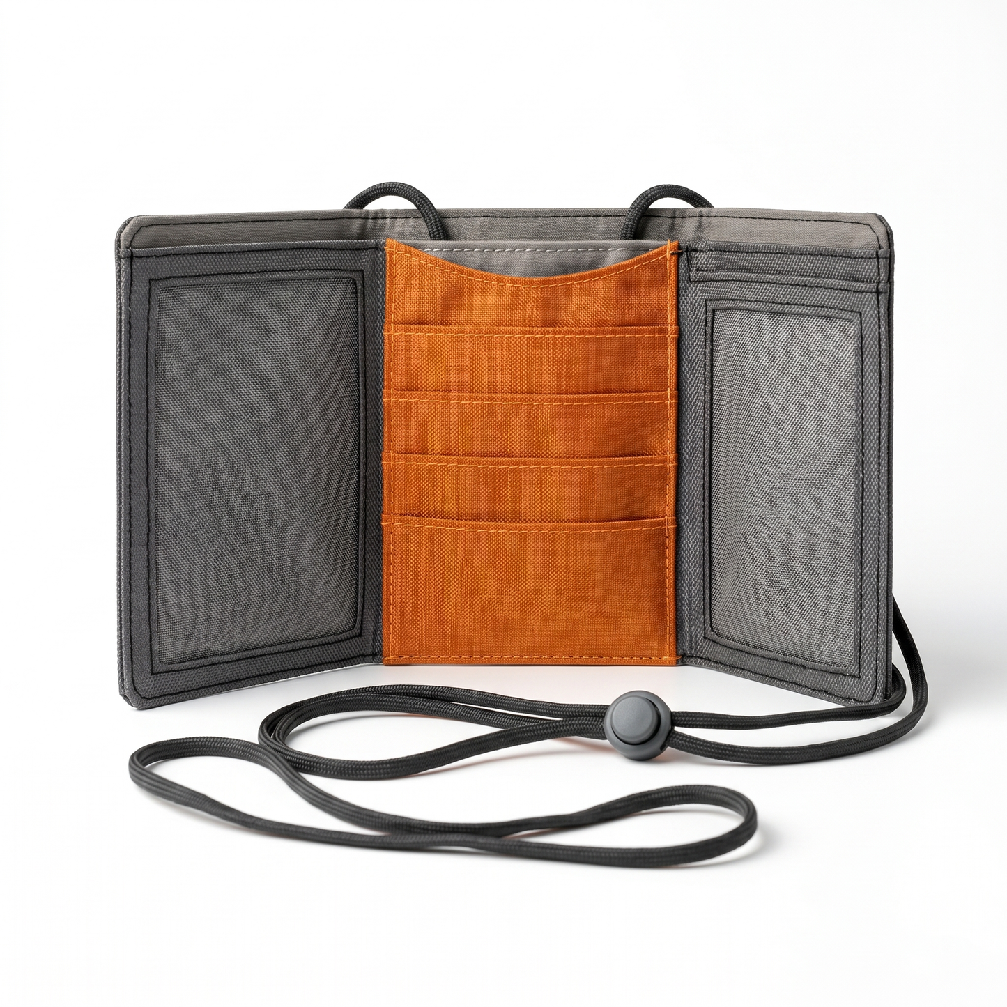 S-A-M-S-O-N-I-T-E WALLET Neck Passport Holder GREY&ORANGE