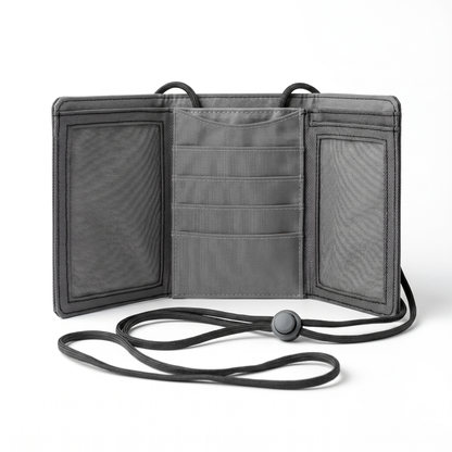 S-A-M-S-O-N-I-T-E WALLET Neck Passport Holder GREY