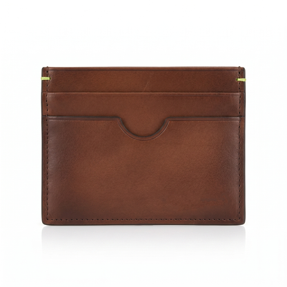 D.A.V-I-D.O.F.F CARD HOLDER BROWN FOR MEN