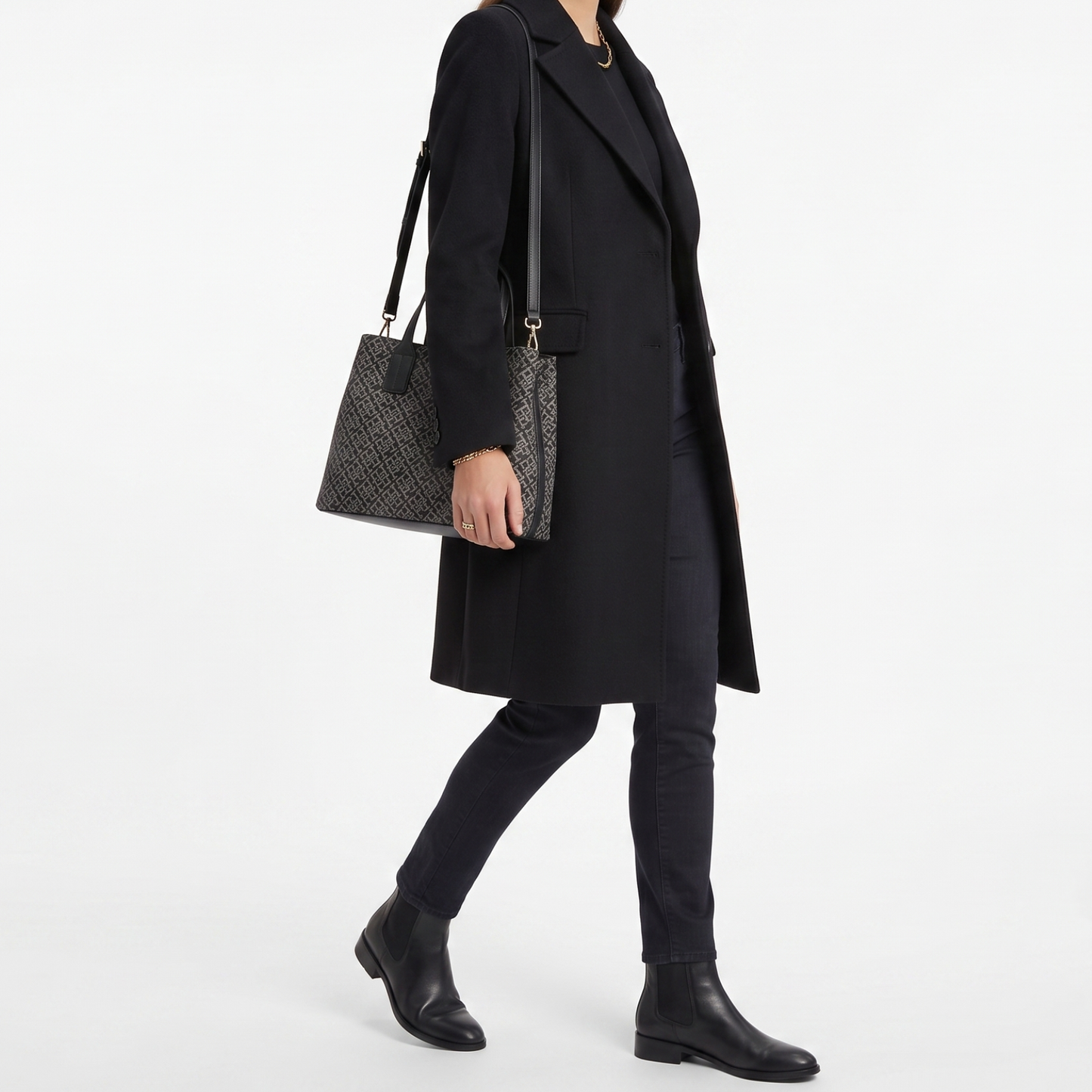 T.O.M-M.Y H.I.L.F-I.G.E.R CROSSBODY BAG BLACK MONOGRAM FOR WOMEN