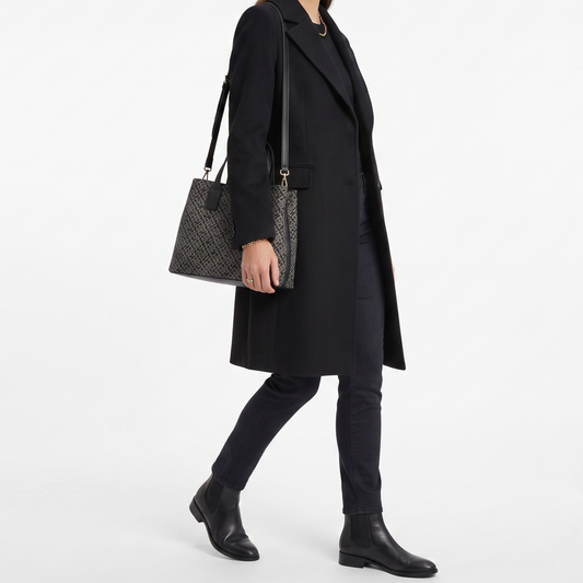 T.O.M-M.Y H.I.L.F-I.G.E.R CROSSBODY BAG BLACK MONOGRAM FOR WOMEN