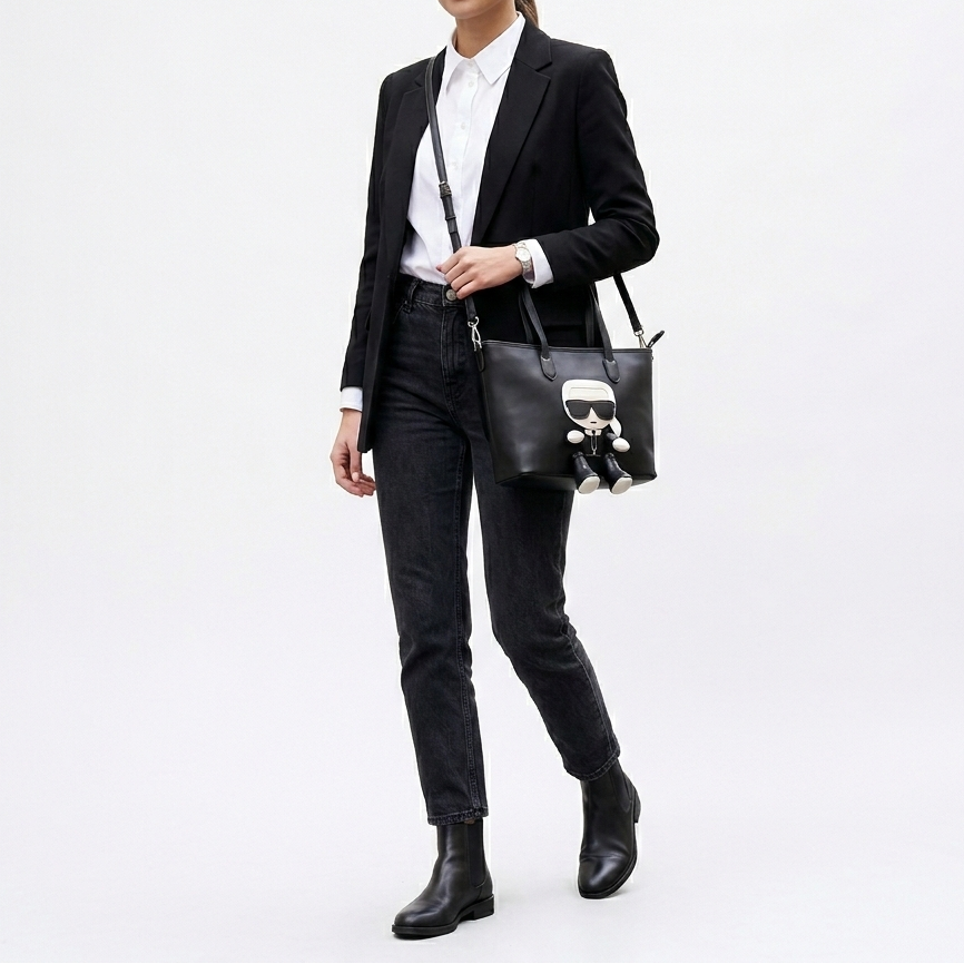 K.A-R.L L.A.G.E-R.F.E.L.D CROSSBODY BAG BLACK FOR WOMEN