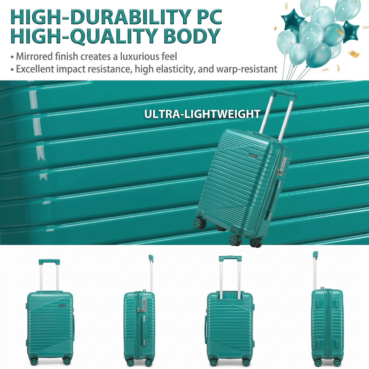 S-E-A C-H-O-I-C-E LUGGAGE BAG Turquoise Blue (40L)
