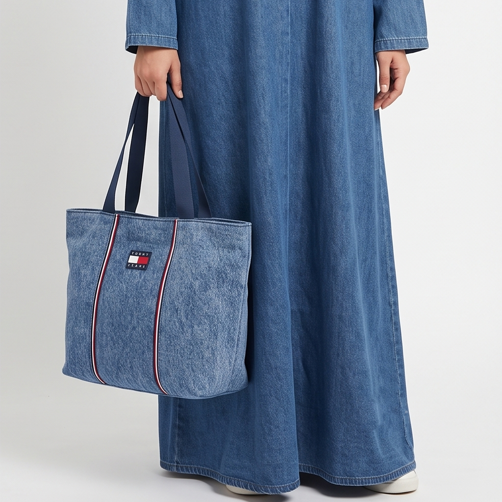T.O.M-M.Y H.I.L.F-I.G.E.R SHOULDER BAG NAVY BLUE FOR WOMEN