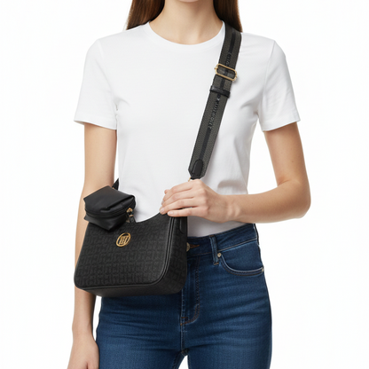 T.O.M-M.Y H.I.L.F-I.G.E.R CROSSBODY BAG BLACK FOR WOMEN