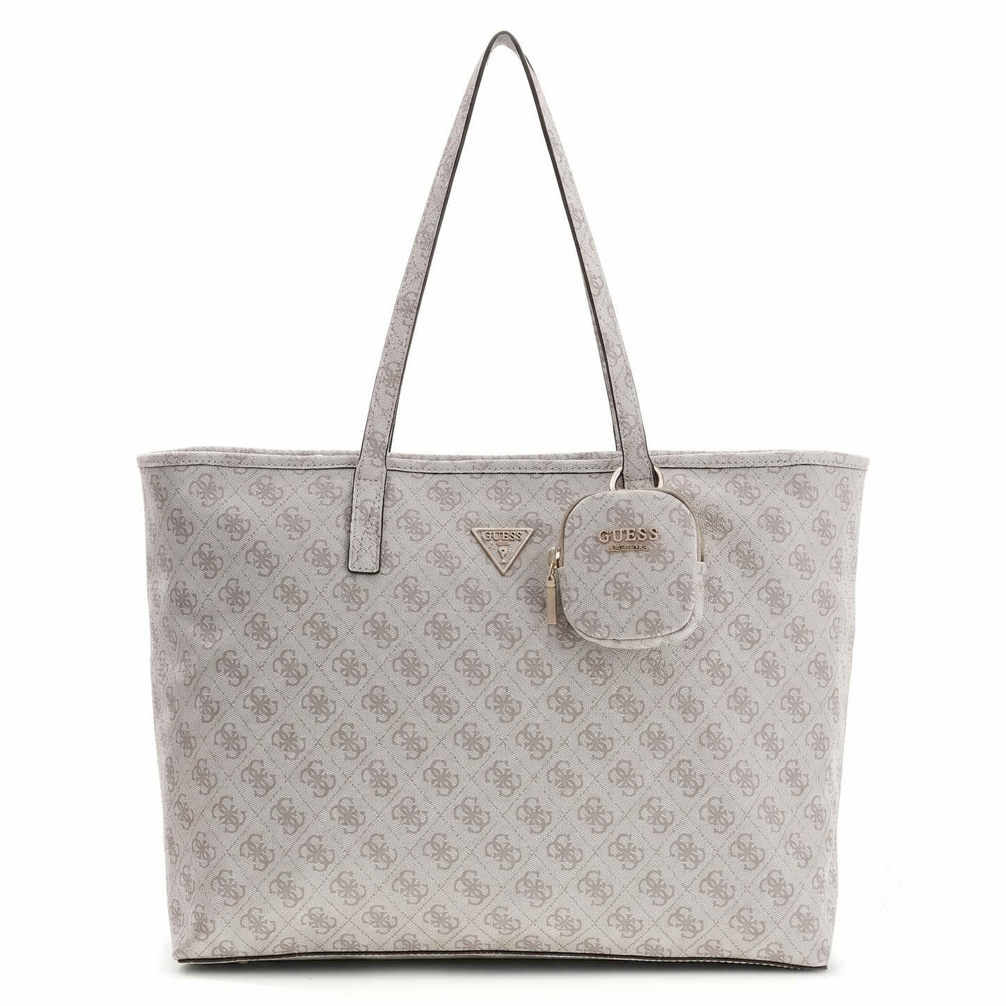 G-U-E-S-S SHOULDER BAG BEIGE MONOGRAM FOR WOMEN
