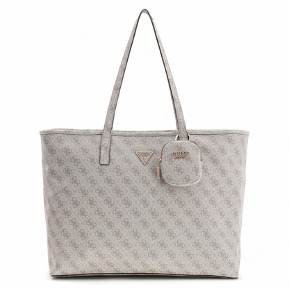 G-U-E-S-S SHOULDER BAG BEIGE MONOGRAM FOR WOMEN