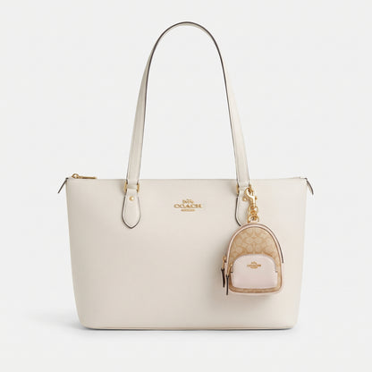 C-O-A-C-H WALLET & KEY CHAIN C7803 BEIGE FOR WOMEN