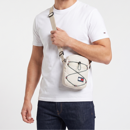 T.O.M-M.Y H.I.L.F-I.G.E.R CROSSBODY BAG OFF WHITE&BLACK FOR MEN