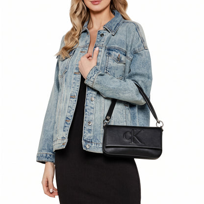 C-A-L-V-I-N K-L-E-I-N SHOULDER BAG LV04K3148GUB1 BLACK FOR WOMEN