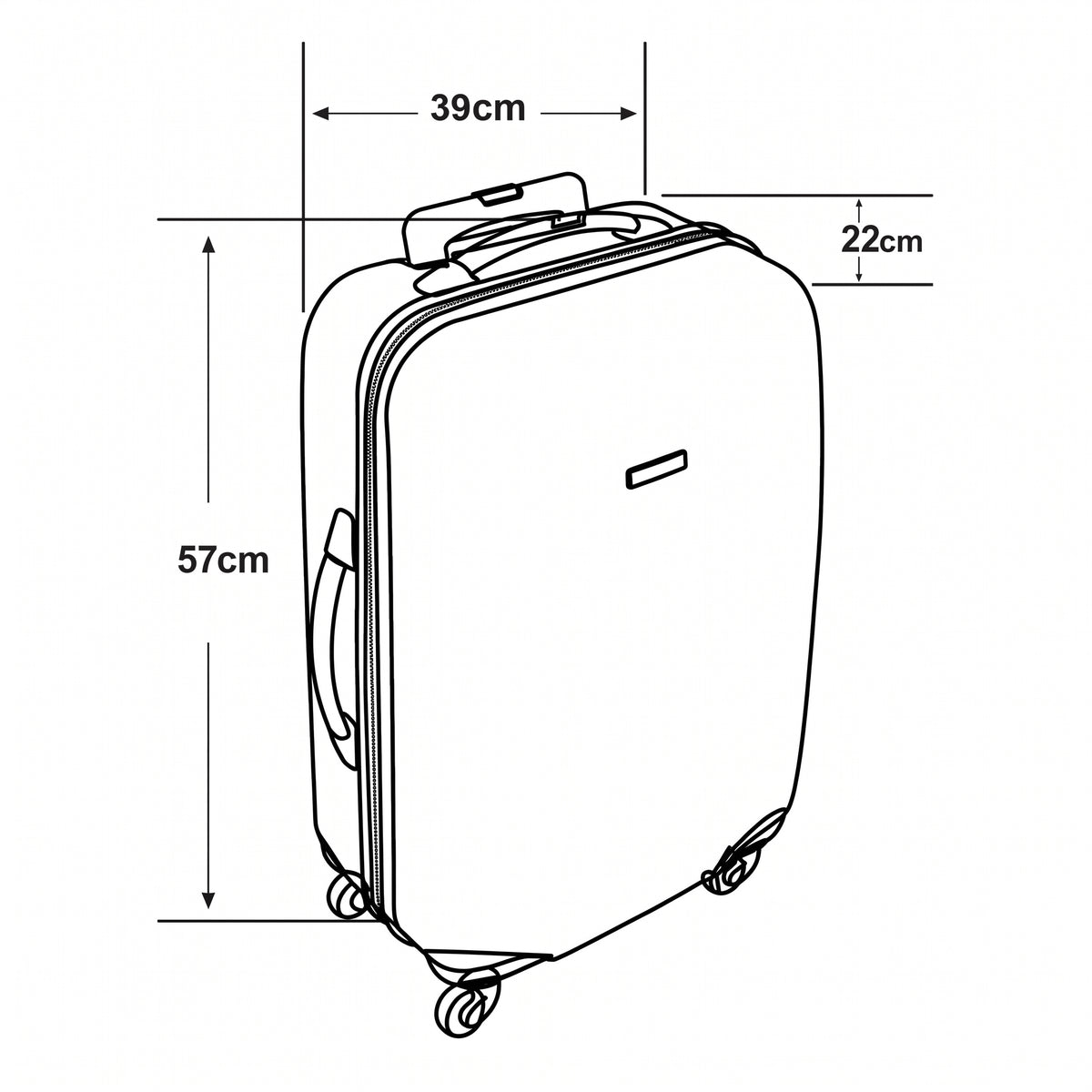 T-R-A-V-E-L LUGGAGE BAG BLACK (35L)
