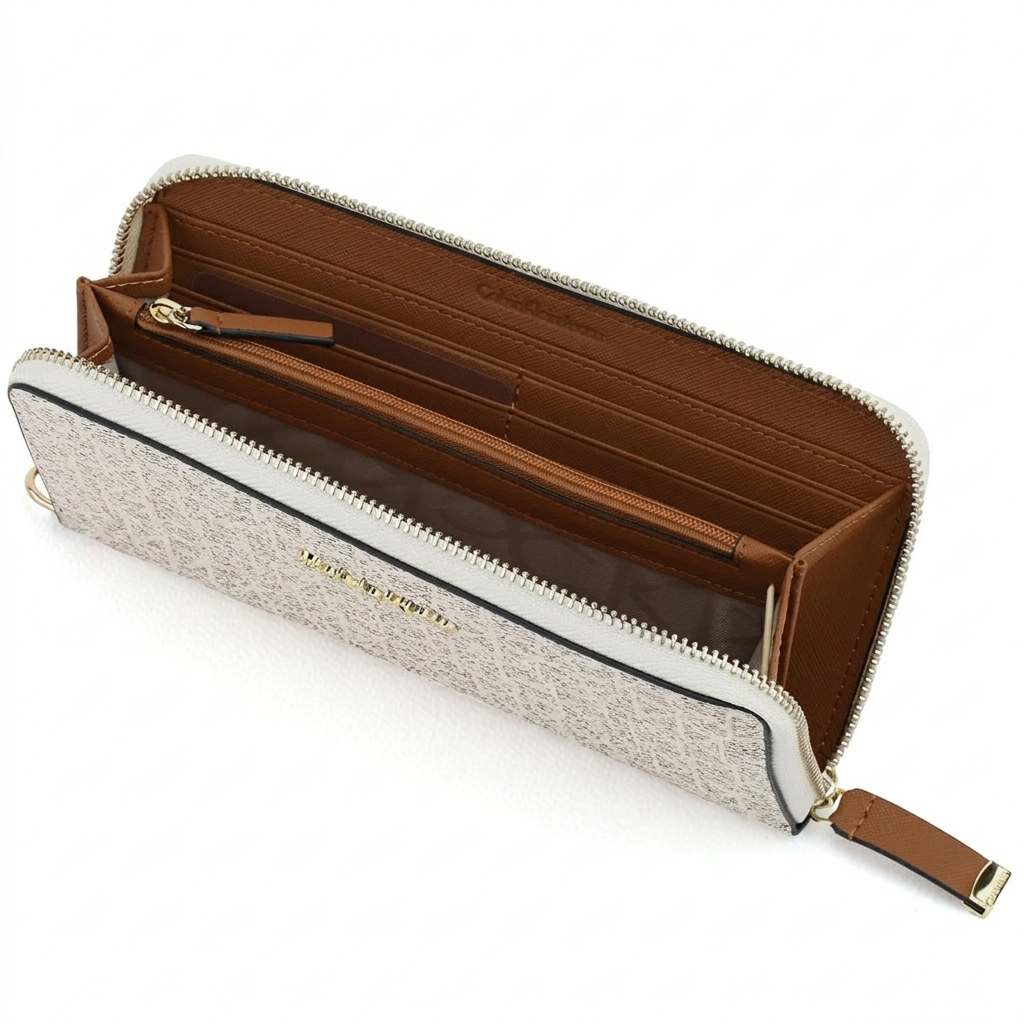 C-A-L-V-I-N K-L-E-I-N WALLET OFF WHITE MONOGRAM FOR WOMEN