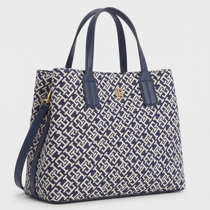 T.O.M-M.Y H.I.L.F-I.G.E.R CROSSBODY BAG NAVY MONOGRAM FOR WOMEN