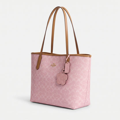 C-O-A-C-H SHOULDER BAG CV976 PINK MONOGRAM FOR WOMEN