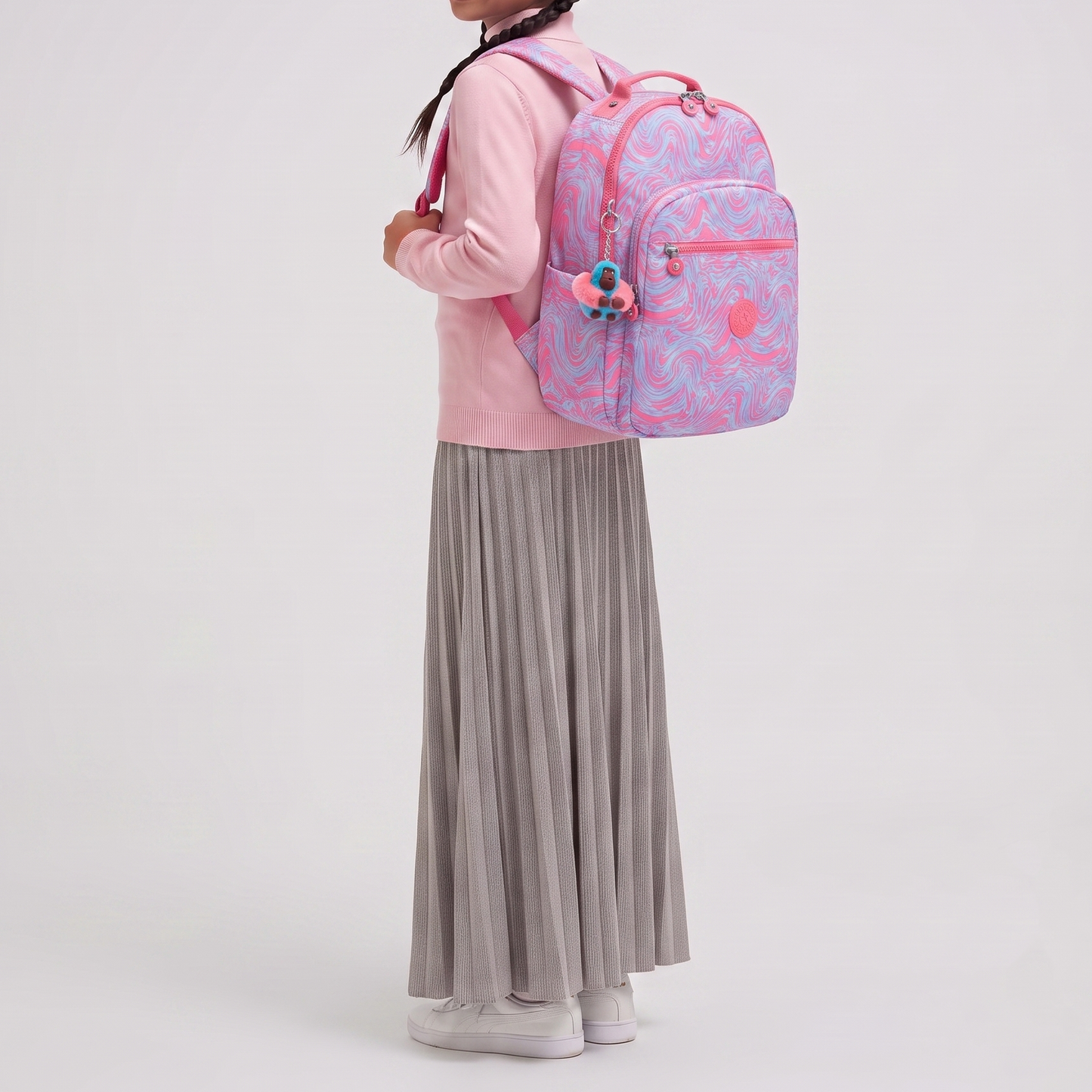 K.I.P.L.I-N.G BACKPACK KI5210 WAVY PINK BLUE