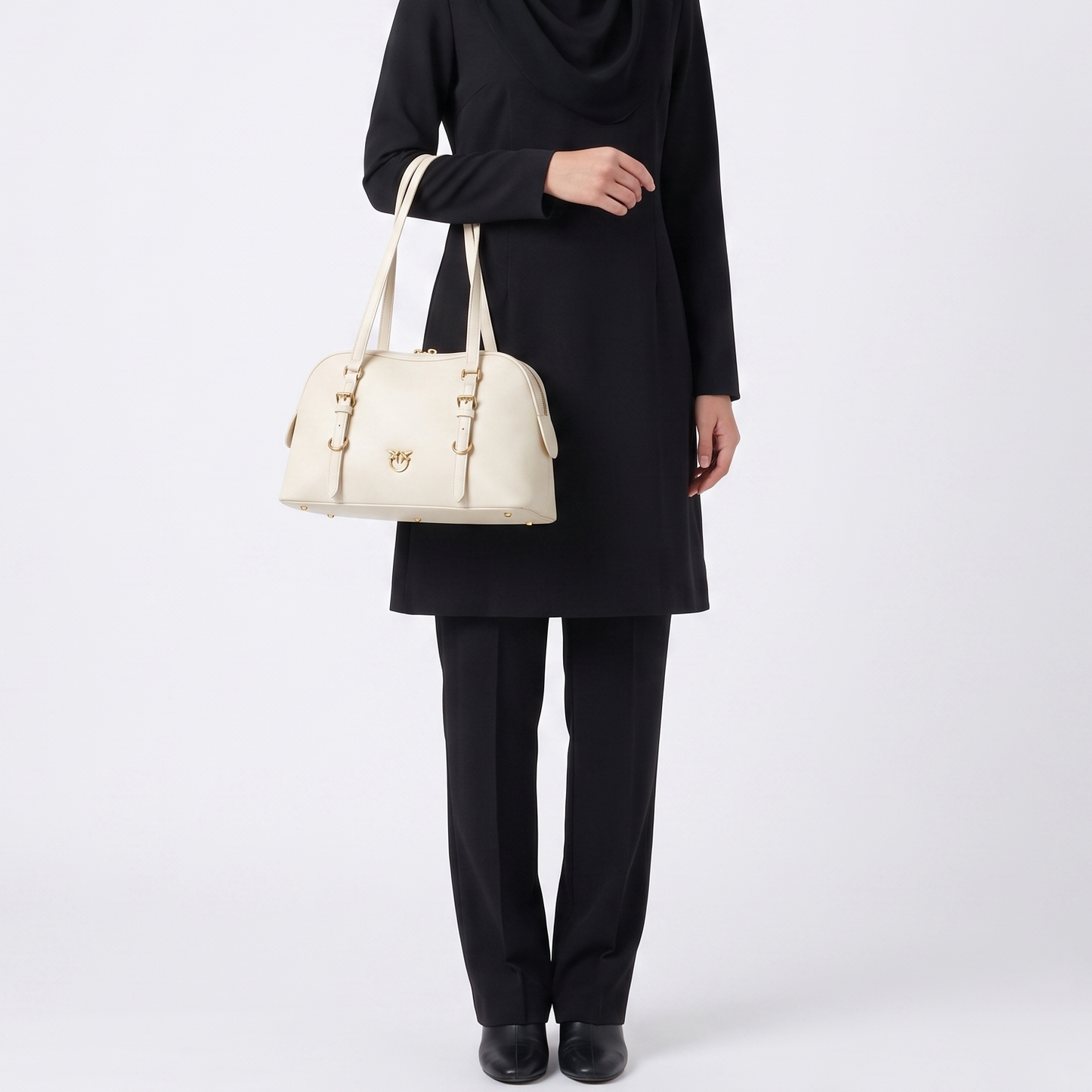 P-I-N-K-O SHOULDER BAG OFF WHITE FOR WOMEN