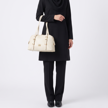 P-I-N-K-O SHOULDER BAG OFF WHITE FOR WOMEN