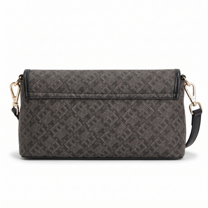 T.o.m.m.y H.i.l.f.i.g.e.r Monoplay Flap Shoulder Bag GRAY&BLACK MONOGRAM FOR WOMEN
