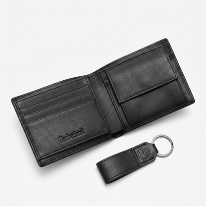T-I-M-B-E-R-L-A-N-D WALLET&KEY CHAIN NP0325/08 BLACK FOR MEN