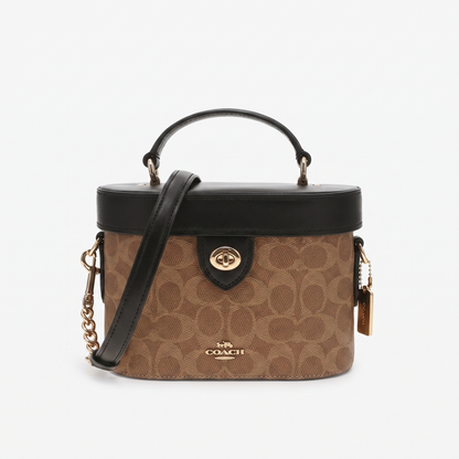 C-O-A-C-H MAKEUP BAG CBQ35 HAVAN MONOGRAM&BLACK FOR WOMEN