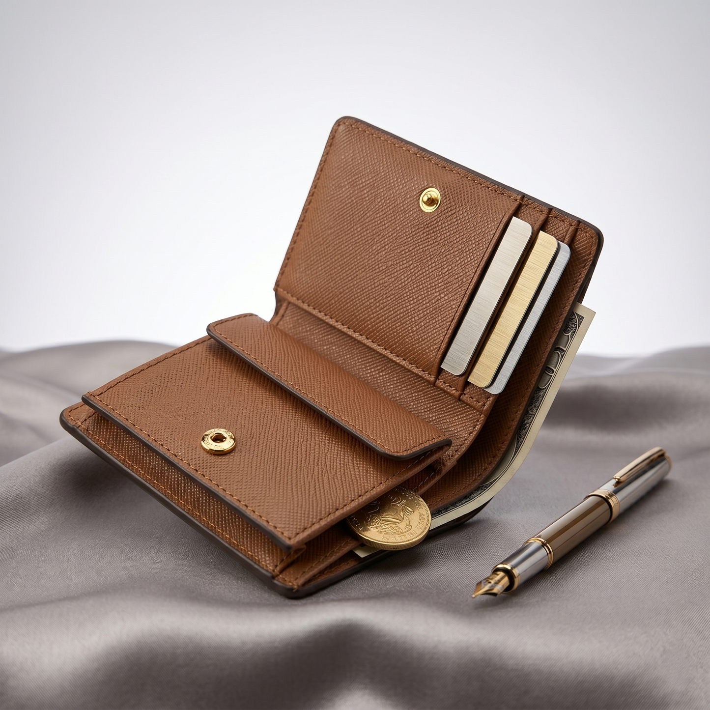 C-A-L-V-I-N K-L-E-I-N BIFOLD WALLET WHITE FOR WOMEN
