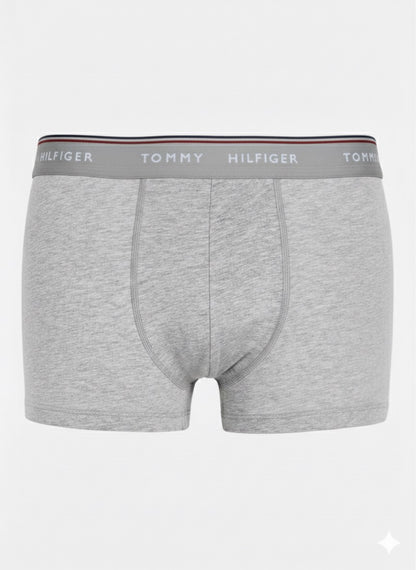 T.O.M.M.Y H.I.L.F.I.G.E.R Premium Essentials Cotton Stretch Truck Pack Of 3 boxers Black/Grey Heather/White