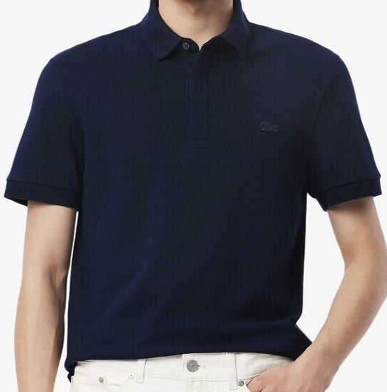 L.a.C.O.S-T.E. Classic Fit Paris Stretch Pique Polo Shirt White-Red-Black-Blue-Pink