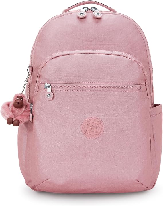 K.I.P.L.I-N.G BACKPACK KI5210 METALLIC SILVER  SPLICING