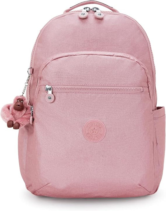 K.I.P.L.I-N.G BACKPACK KI5210 METALLIC SILVER  SPLICING
