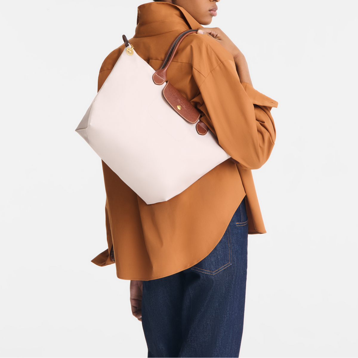 L.O-N.G-C.H.A-M.P TOTE BAG L2605089 CREAMY WHITE (PAPER) FOR WOMEN