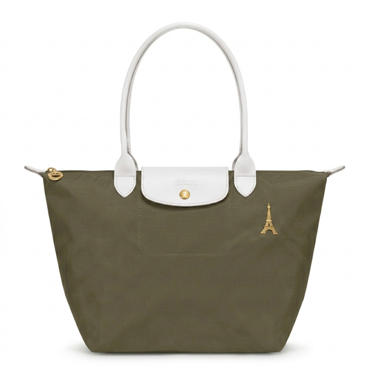 LONGCHAMP TOTE BAG GREEN(Olive)&WHITE FOR WOMEN in Egypt