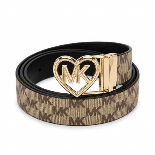 MICHAELKORS REVERSIBLE BELT BLACK - BEIGE FOR WOMEN in Egypt