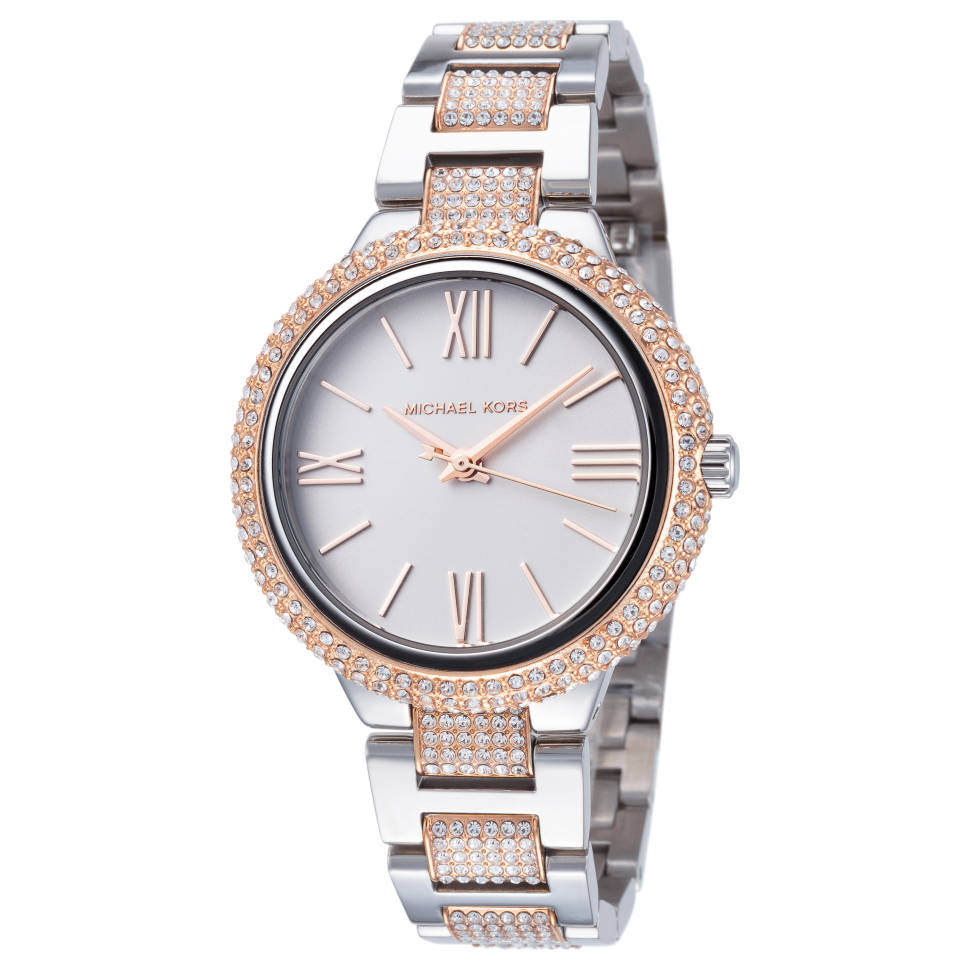 M-I-C-H-A-E-L K-O-R-S WATCH MK4461 SILVER - ROSE GOLD FOR WOMEN