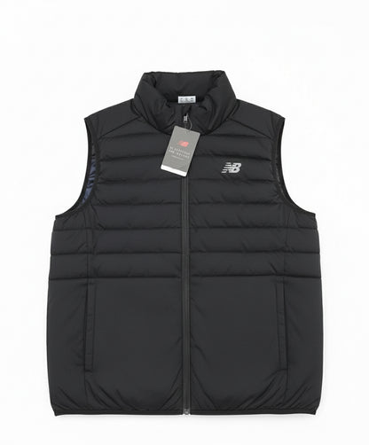 New Balance Puffer Tech Vest Quilted Comfort Black Puffer Full Zip with Pockets Black/Gray/Navy/Blue/Green/Cream
