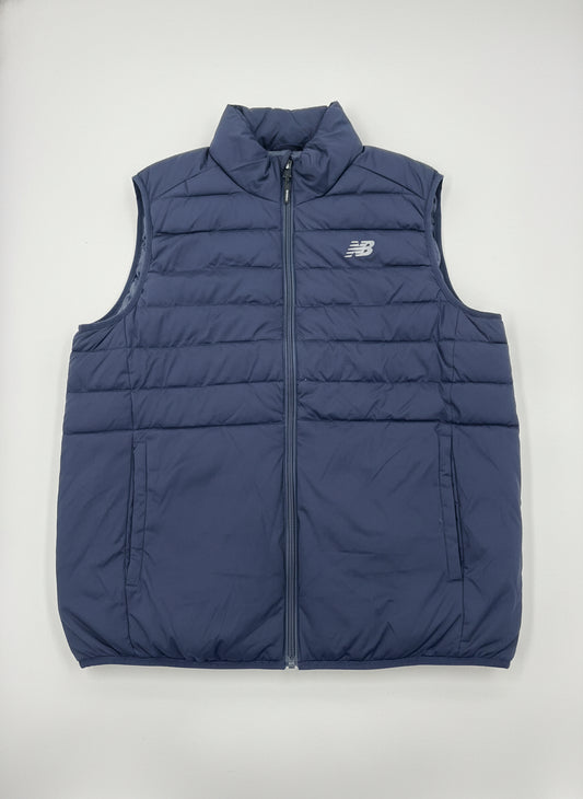 New Balance Navy Puffer Tech Vest Quilted Comfort Navy Puffer Full Zip with Pockets