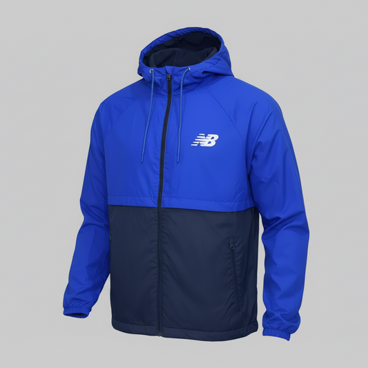N.e.w B.a.l.a.n.c.e Tech Jacket Quilted Comfort  Full Zip with Pockets Blue/Dark Blue