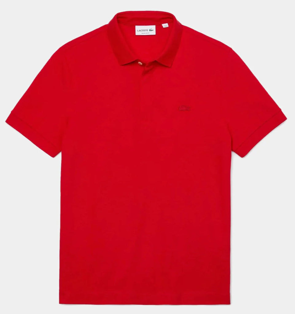 L.a.C.O.S-T.E. Classic Fit Paris Stretch Pique Polo Shirt White-Red-Black-Blue-Pink