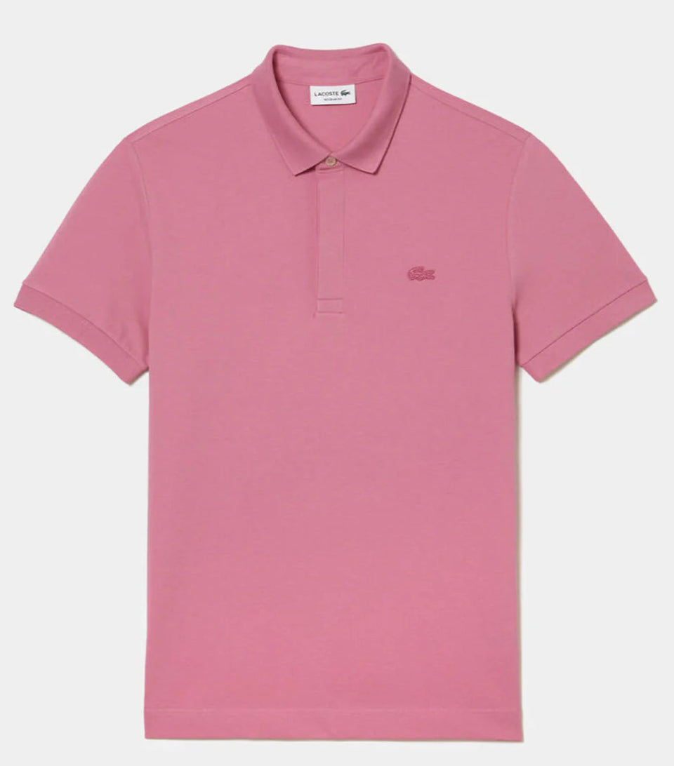 L.a.C.O.S-T.E. Classic Fit Paris Stretch Pique Polo Shirt White-Red-Black-Blue-Pink