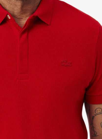 L.a.C.O.S-T.E. Classic Fit Paris Stretch Pique Polo Shirt White-Red-Black-Blue-Pink