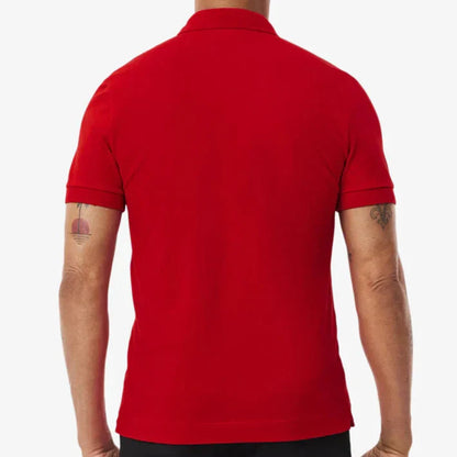 L.a.C.O.S-T.E. Classic Fit Paris Stretch Pique Polo Shirt White-Red-Black-Blue-Pink